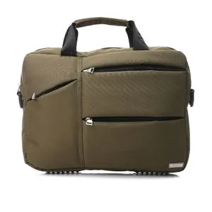 Activ Multi Pockets Padded Laptop Bag With Adjustable Handle - Olive