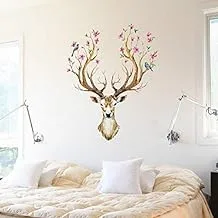 Sika Deer Wall Paste sticker Decal Removable Home Design Wallpaper Poster Murals for Living Room,Bedroom & TV Background Home Devor Wall Stickers