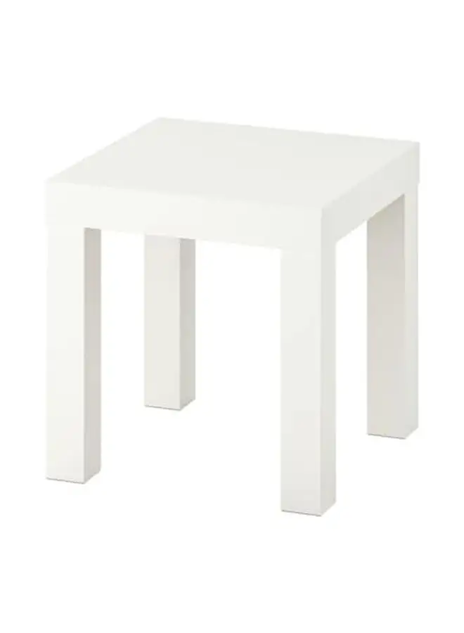 MODERN HOME Lack Side Table, White, 35X35 Cm