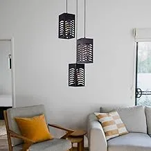 Perforated decorative Wood Ceiling Lamp - 3 Lights