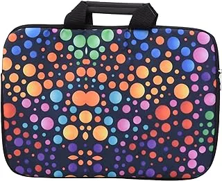 accessories shop Fabric Sleeve Colorful Design With Zipper And Two Fabric Hand Strap For Laptop 40x30 CM - Multi Color