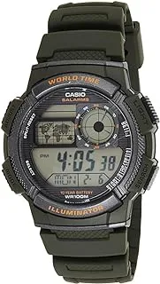 Casio AE-1000W-3AVDF Watch For Men-Green, Green/Gray, strap