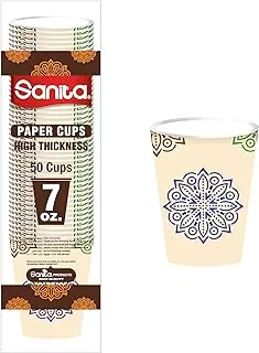 Sanita Leak Proof Paper Cups, 7 oz Capacity, Multicolor