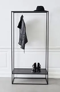 sama steel clothes stand with dimensions 40cm * 110cm * height 220cm made of steel with black electrostatic coating