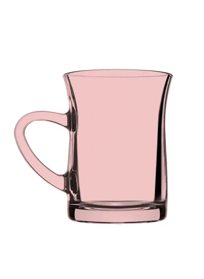 Pasabahce 6 Pieces Mila Mug Set Pink