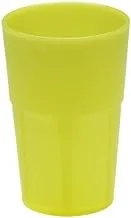 Mojito Box of Cocktail Cups, Plastic, Yellow Fluo, 0.35 Litre, 6 Pieces