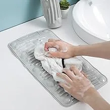 MosQuick®Rollable Foldable Laundry Washboard, Portable Travel Mini Washing Board, Anti-Slip Laundry Mat Household Clean Board for Clothes, Towel, Mop, Shoe Sole, Kitchen Towels, Cloth Diapers