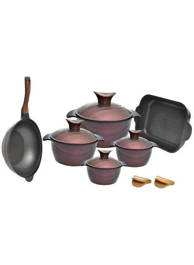 NeoKlein Wok30+casserole 36+ 4 covers + 4 duck dish (18.20.24.30)- Purple