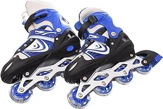 Comfortable Adjustable LED Front Wheel Roller Skates Outdoor Indoor Inline Skates for Beginners Kids Teens Size 39-42 - MultiColor