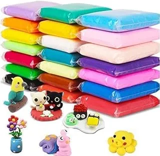 SWOPPLY 12 Different Color Fluffy Foam Clay with Tools, Pack of 12 (1 Piece Each Color) Super Light DIY Clay for Model air Dry Clay Fun Toy, Creative Art DIY Crafts, Gift for Kids