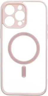 Silicone Back Phone Protection Cover With Magnetic Magsafe And Safety Edges For Iphone 14 Pro Max - Transparent Simon