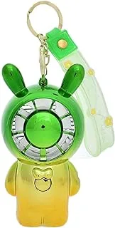 Generic Metal Medium Colorful-Fan Strong Wind With Rubber Strap And USB Charging For Girls - Green Yellow