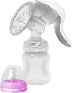 La FruttaNew Manual Breast Milk Pump, 150 Bottle, Silicone Nipple, Pink