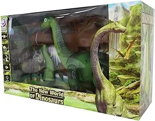 R/C Walking Dinosaur Toy Infrared Dinosaur With Led Lights & Realistic Dinosaur Roaring Sound 9984B, 3+