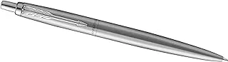 PARKER 2122756 Jotter XL Ballpoint Pen Monochrome Stainless Medium Point Blue Ink Gift Box Silver