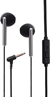 Yison AR-24 Aux Earphone Stereo Ergonomic Design With Earphone plug Comfortable And High Quality For Mobile Phone - Black Headphones Headset