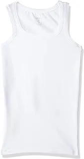 Cool Plain Sleeveless Round Neck Undershirt for Men - White, 2XL