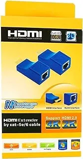 HDMI Extender,HDMI to RJ45 Extender Network Cable Converter Repeater Over Cat 5e/6 1080p up to 26m