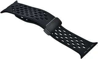 Silicone Watch Strap With Amazing Design And Flexibility For Smart Watch 42/44/45/49 mm - Black