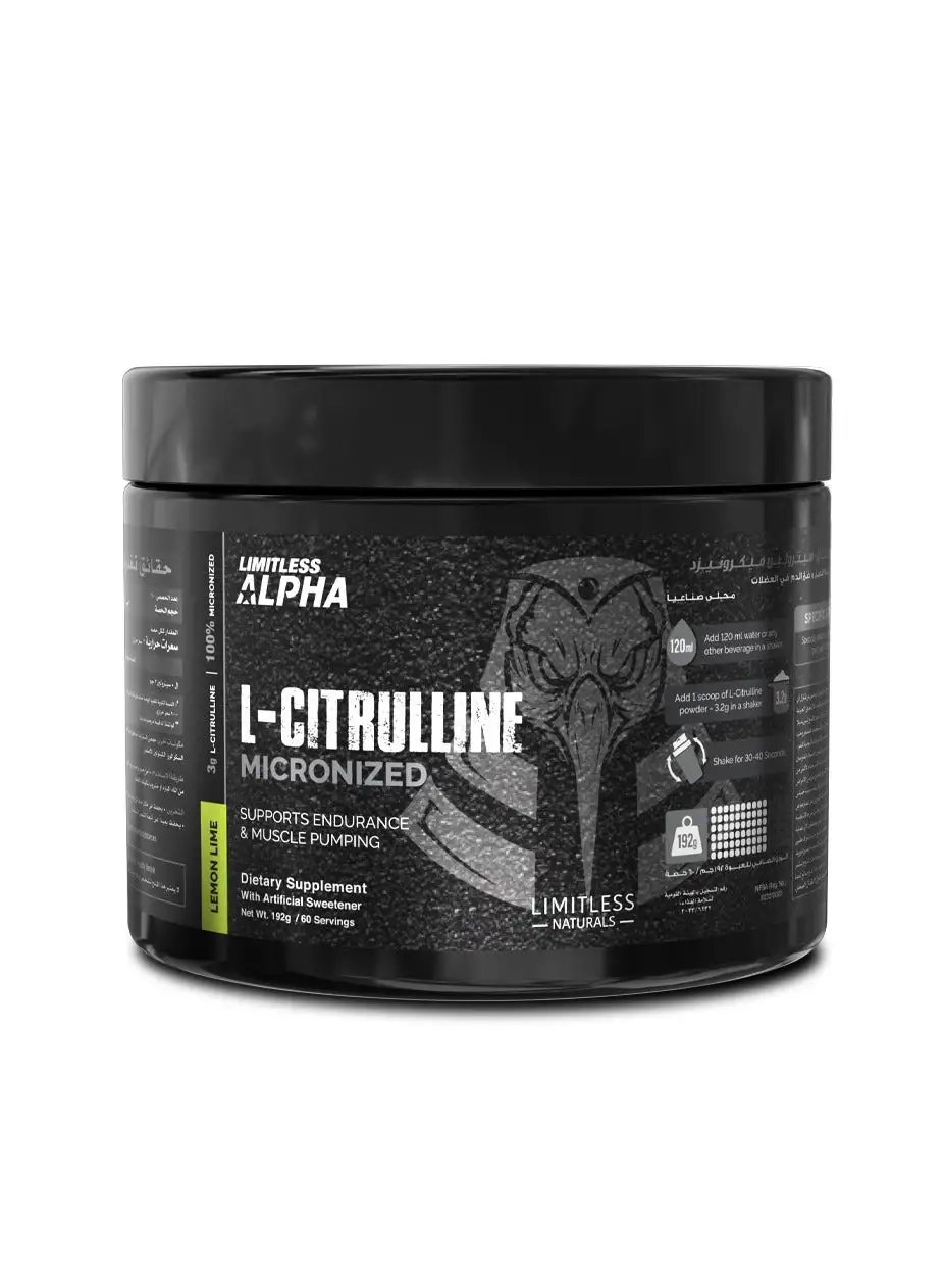 LIMITLESS L-Citrulline – 60 Servings (Lemon Lime)