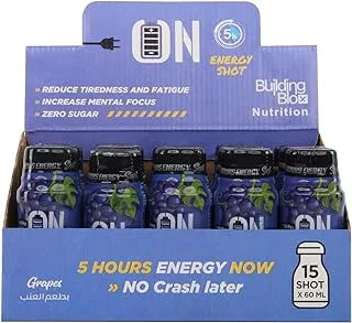 ON Energy Shot | Liquid| Grapes | 15 Servings |Energy Drink | Pre-workout | AMINO Acids