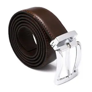 Activ Metal Loop Plain Leather Belt - Brown