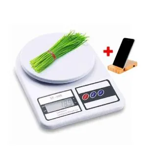 Digital Kitchen Scales - 10 Kg + Free Mobile Holder