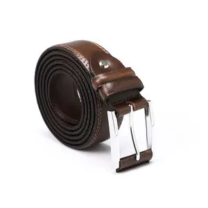 Activ Double Loop Leather Belt - Brown