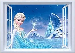 FROZEN ELSA 3D Window View Decal WALL STICKER Home Decor Art Mural Disney Kids