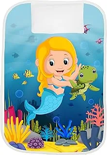 Baby Shoora Fiber Changing Diapers Mat Printed Mermaid For Girls-Multicolor