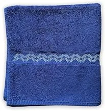 Ricrac R5000-767 Ranlenda Embroidered Towel, 140 cm x 70 cm, Navy Blue