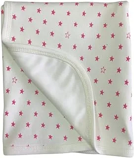 Komkom Baby Cotton Blanket Ecru – Print Stars Rose