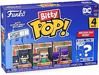 Funko Bitty Pop! DC Mini Collectible Toys 4-Pack - Batman, The Riddler, Batgirl & Mystery Chase Figure (Styles May Vary)