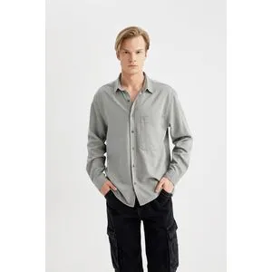 Defacto Man Oversize Fit Woven Long Sleeve Shirt