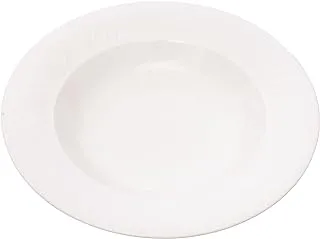 Tunisie Tu-4700228 Set Of 6 Pieces Of Porcelain Grandesiecle Pasta Plate 28Cm Suitable For Home And Restaurants With Premium Durable Material - Off-White