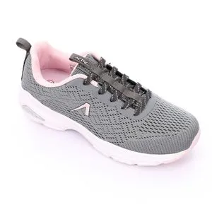 Activ Hard Rubber Sole Lace Closure Sneakers - Grey & Rose