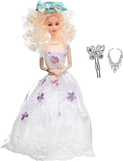 Generic Plastic Medium Doll Amazing Design To Add More Fun With Jewelry And Beautifull Hat For Girls Set Of 6 Pieces - Multi Color