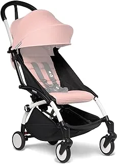 BABYZEN YOYO2 Baby Stroller Frame - Textile Set Not Included - 5-Point Harness, Multi-Position Reclining Backrest, Canopy Extensions, Padded Shoulder Strap & Protective Storage Stroller Bag - White