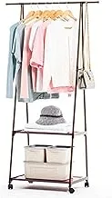 Metal Clothes Stand and Organizer (Brown)