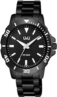 Q&Q WATCHES Q&Q Watch by Citizen Q43B-003PY Men Black Stainless Steel Strap