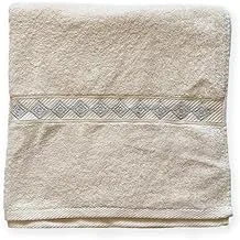 Ricrac R5000-749 Rankooza Embroidered Towel, 140 cm x 70 cm, Cream