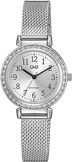 Q&Q WATCHES Q&Q Analog Ladies Q12A-001PY Watch With Metal Strap Silver