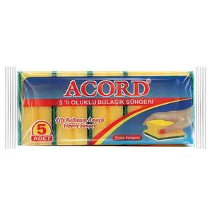 Acord Dishwashing Sponge With Multi-use Handle 5 Pieces