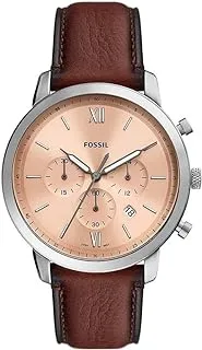 Fossil WATCH,FS5982,MEN,Silver,44MM,STAINLESS STEEL/Leather