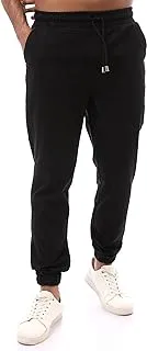 Ravin Mens Men Black Solid Gabardine Casual Pants with Hem Casual Pants