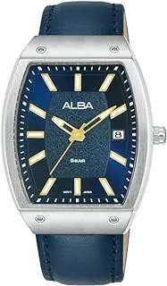 Alba MEN'S ACTIVE Genuine Leather strap Blue patterned dial AG8N21X