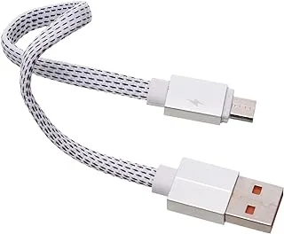 GFUZ UC كابل شحن سريع من مايكرو إلى USB-A 100 سم وتيار 2.4 أمبير - أبيض