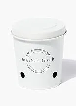 Matalan Metal Food Storage Canister, 13 cm x 15 cm Size, White