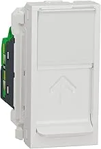 Schneider Electric Data socket, New Unica, mechanism, RJ45, STP, straight, click, shuttered, white