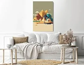 Geometric shape of the pyramids and Egyptian landmarks Printed canvas wall art 120x80 cm